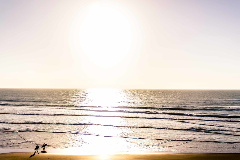Surfers heading out for afternoon session